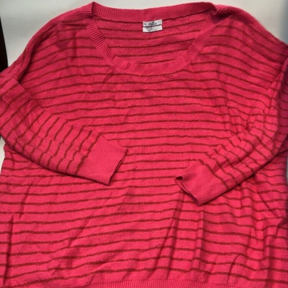 Wallace Madewell Striped Lakeside Sweater Pink 100% cotton